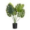 New HOMLA Roslina Sztuczna Tropical Zone Monstera W Czarnej Donicy 75 Cm