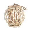 New HOMLA Lampion Lagge Pleciony Naturalny Niski 22 Cm