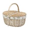 New HOMLA Kosz Piknikowy Lorenzo Naturalny W Listki 40X30X18/34 Cm