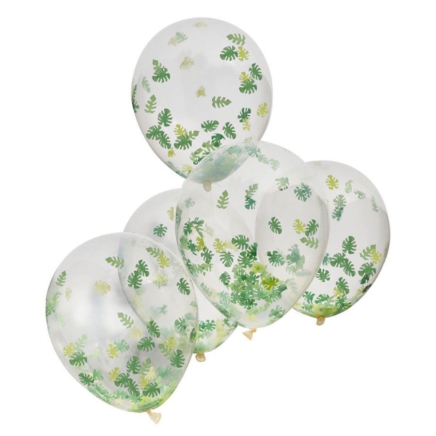 New GINGER RAY Balony Lets Go Wild Z Confetti 5 Szt. Fi 30,5 Cm Przezroczysty