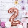 Best PARTYDECO Balon Pink Metal Foliowy Cyfra "2" 86 Cm Rozowy