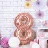 Online PARTYDECO Balon Pink Metal Foliowy Cyfra "8" 86 Cm Rozowy