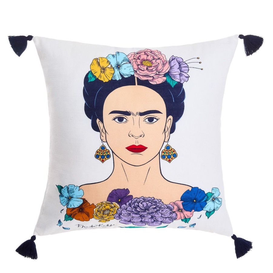 New HOMLA Poszewka Frida Kahlo Z Granatowymi Fredzlami 45X45 Cm