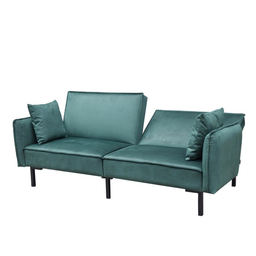 New HOMLA Sofa Canto 3-Osobowa, Z Funkcja Spania, Welurowa Zielona 199X90X85 Cm